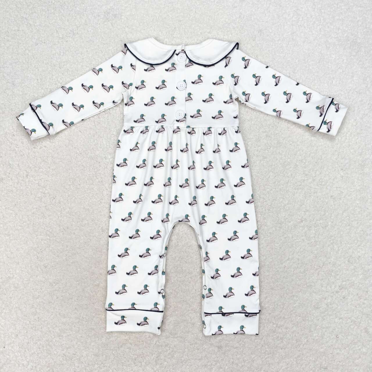 Newborn Baby Girls Mallard Long Sleeve Romper