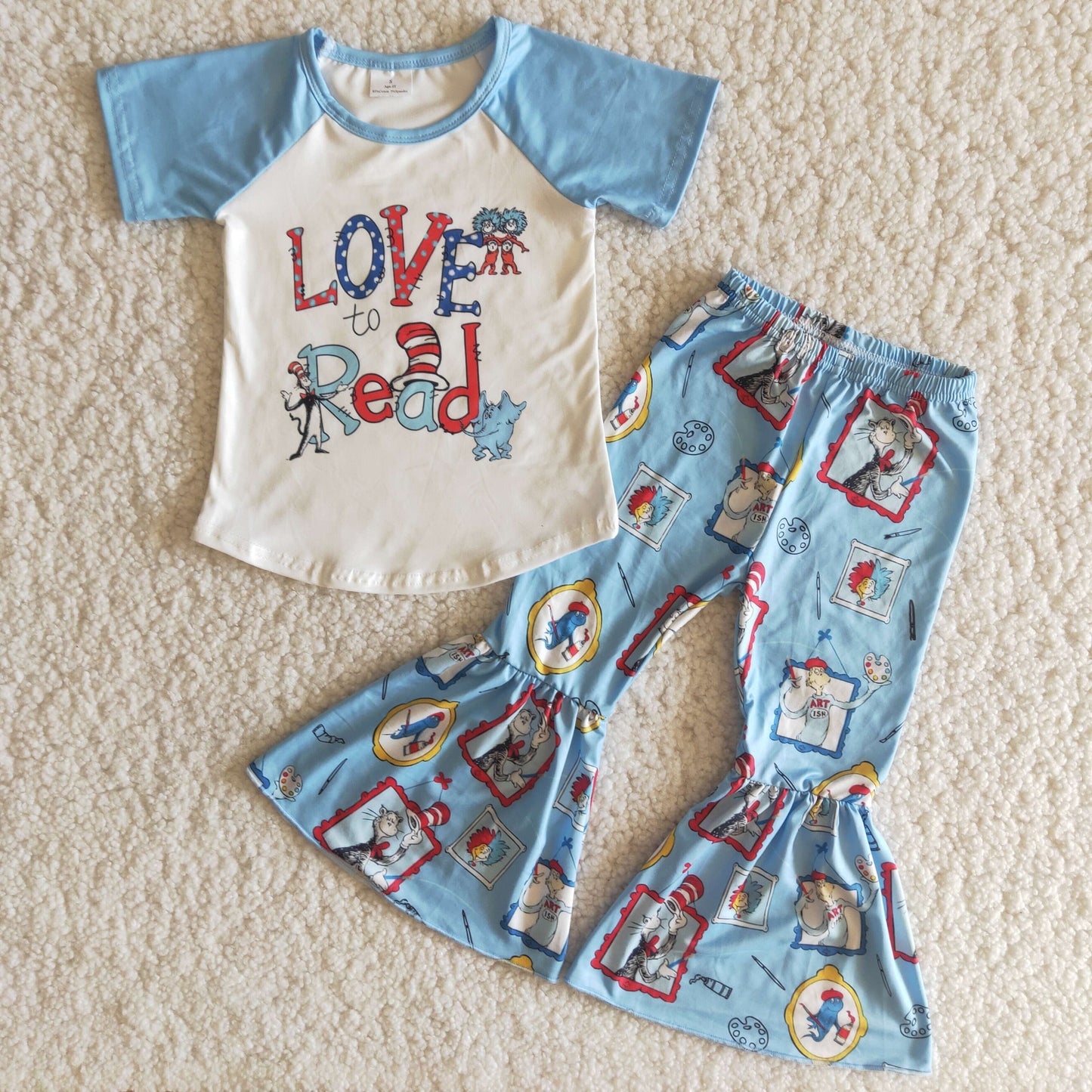 Baby Girls Boutique Outfit Love to Read