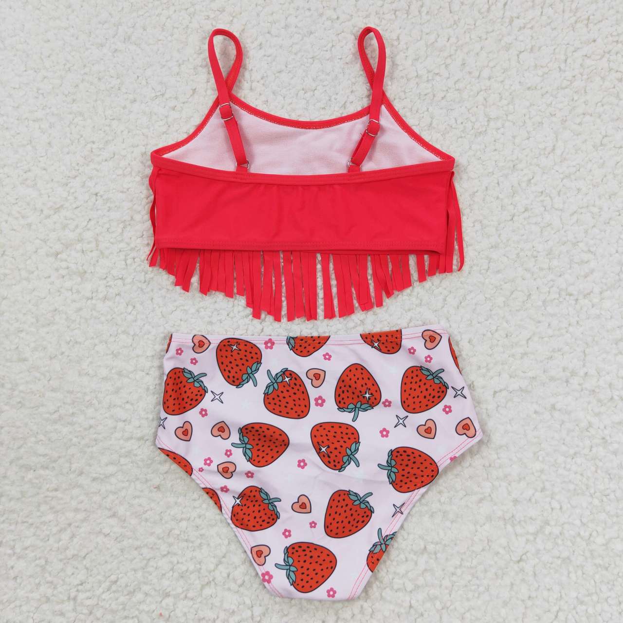 Girls Two Piece Strawberry Swimsuit Set