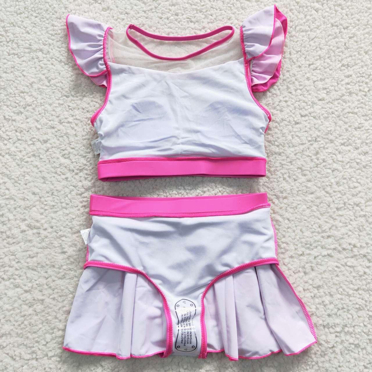 Girls Summer Swimsuit Hot Pink Princess Swimwear S0146