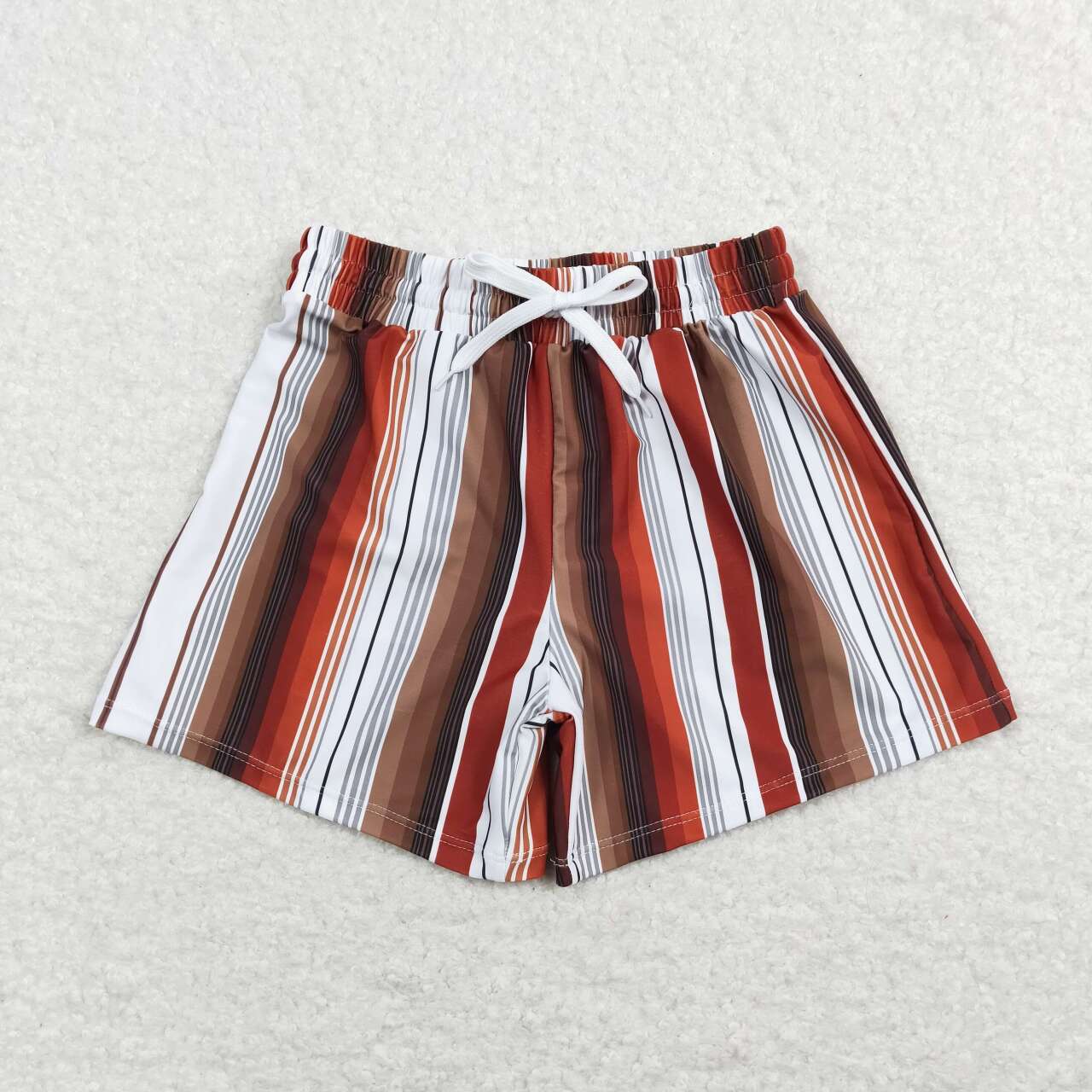 Baby Girls Brown Striped Swimwear