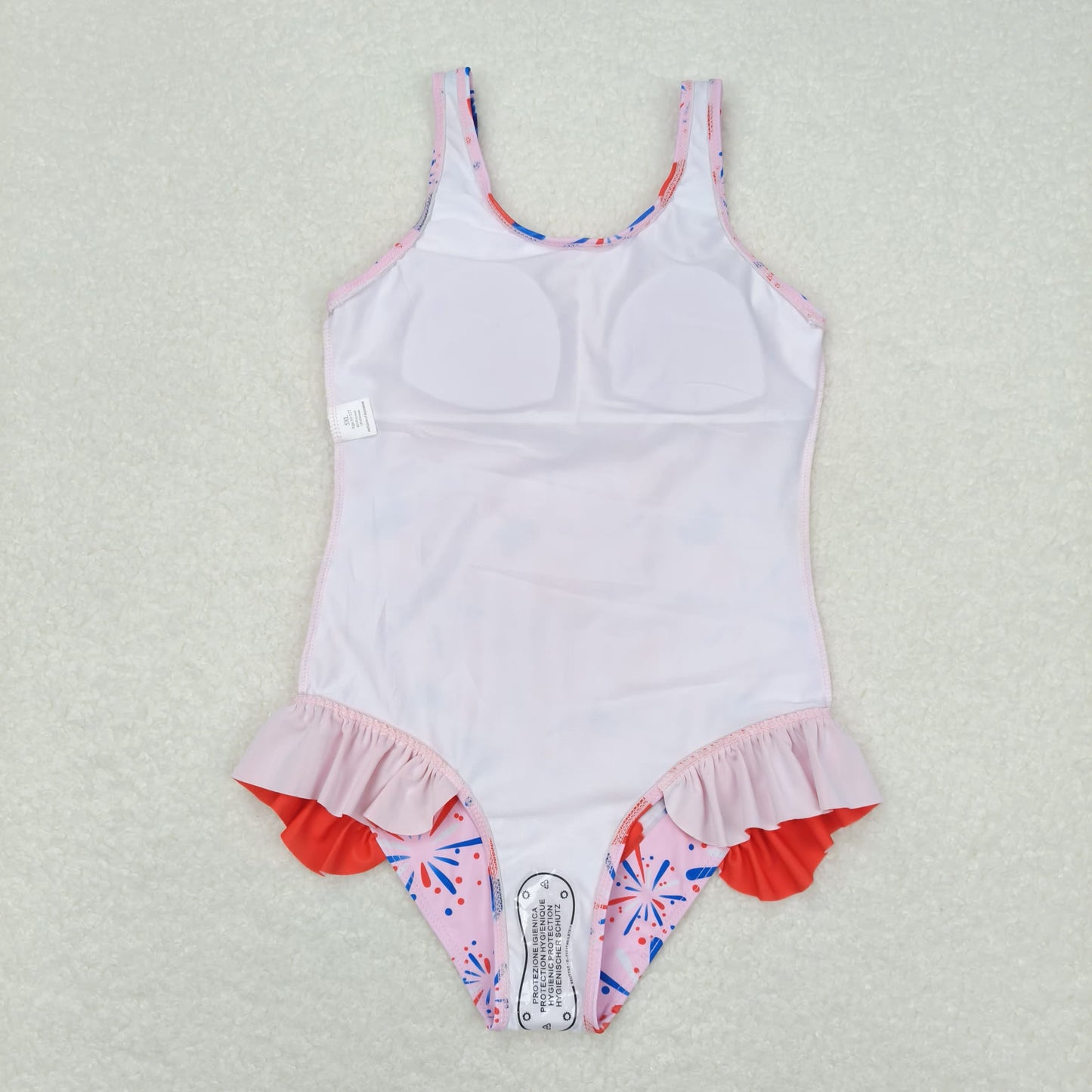 S0333 Baby Girls July 4th Firework Popsicle SwimSuit