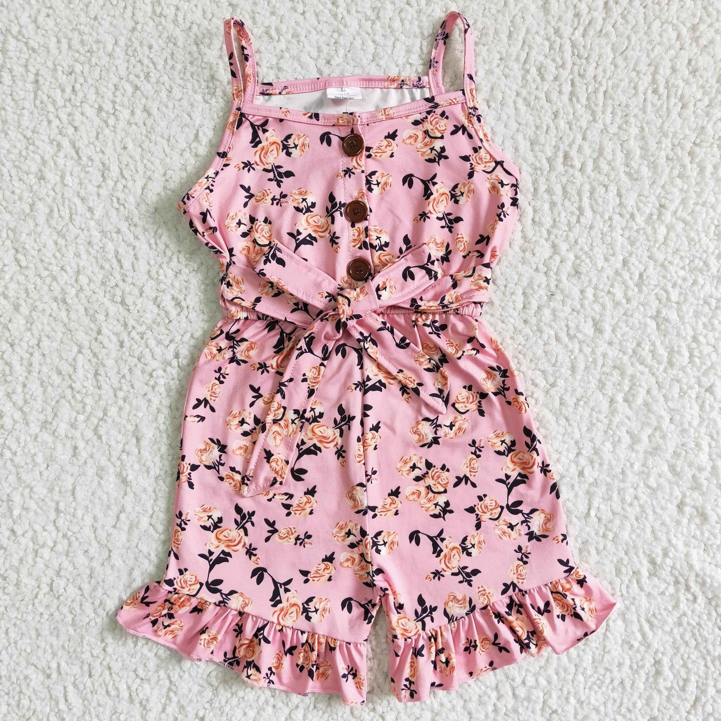 Kids Girls Floral Pink Jumpsuit