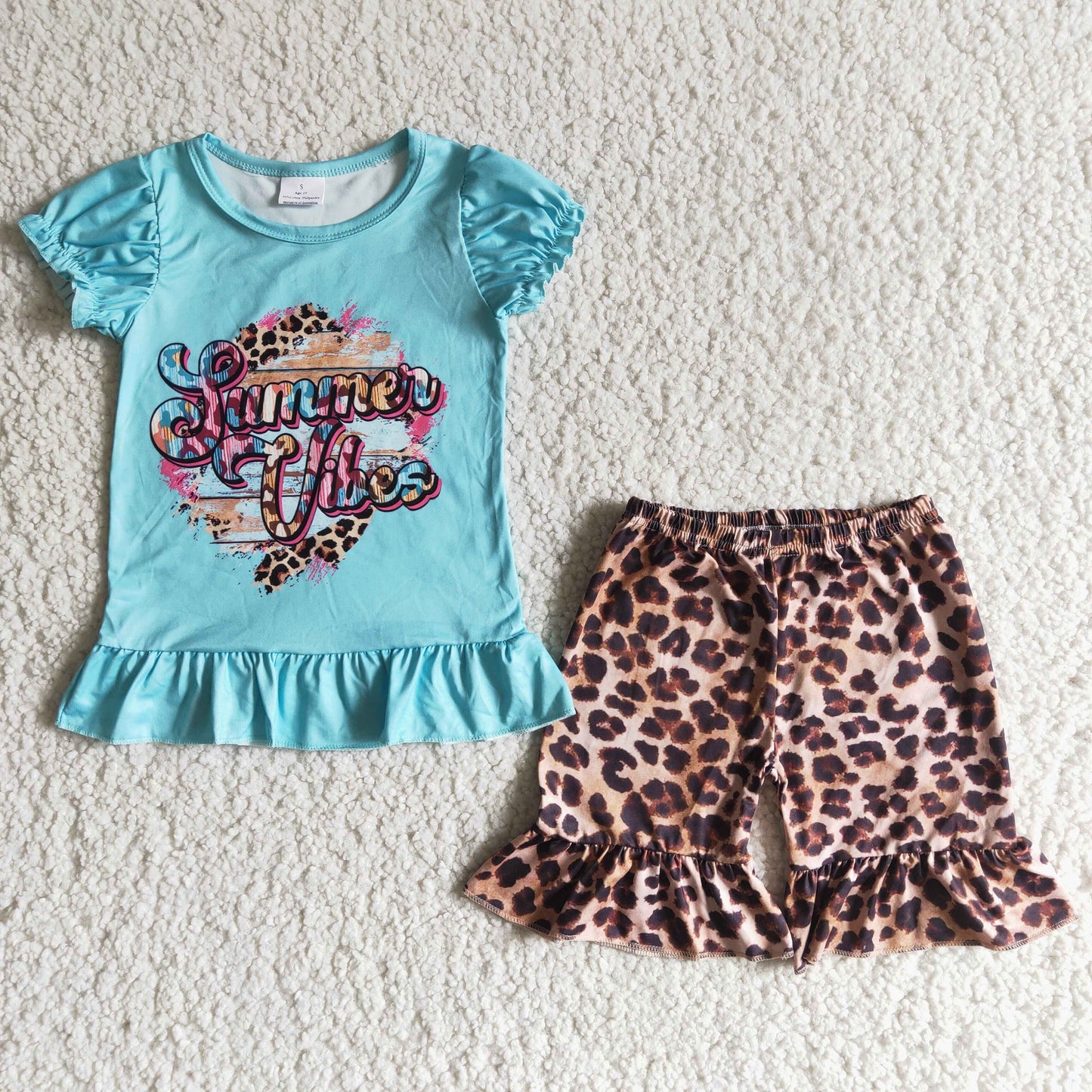 Kids Girls Summer Vibes Boutique Outfit