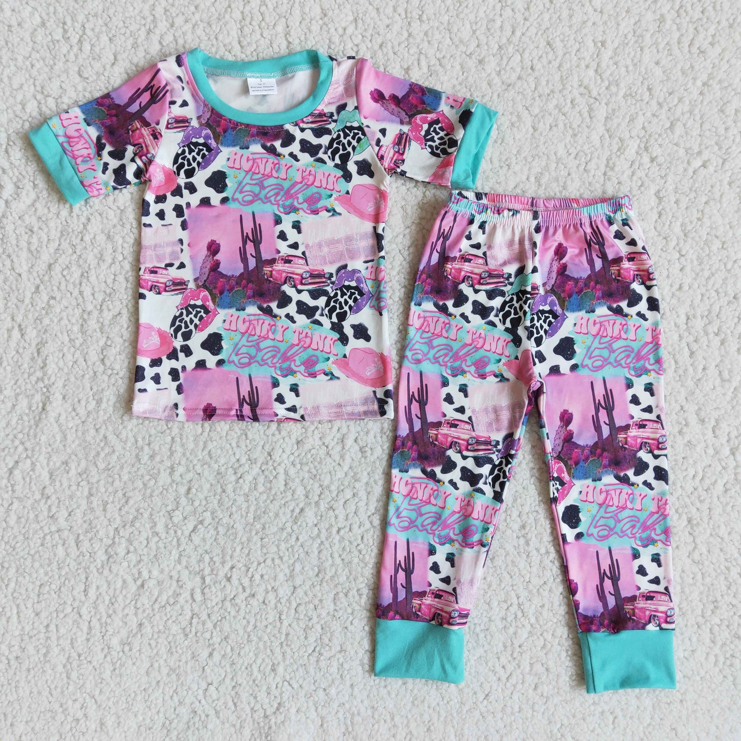 E11-4 Western Design Kids Girls Pajamas Set