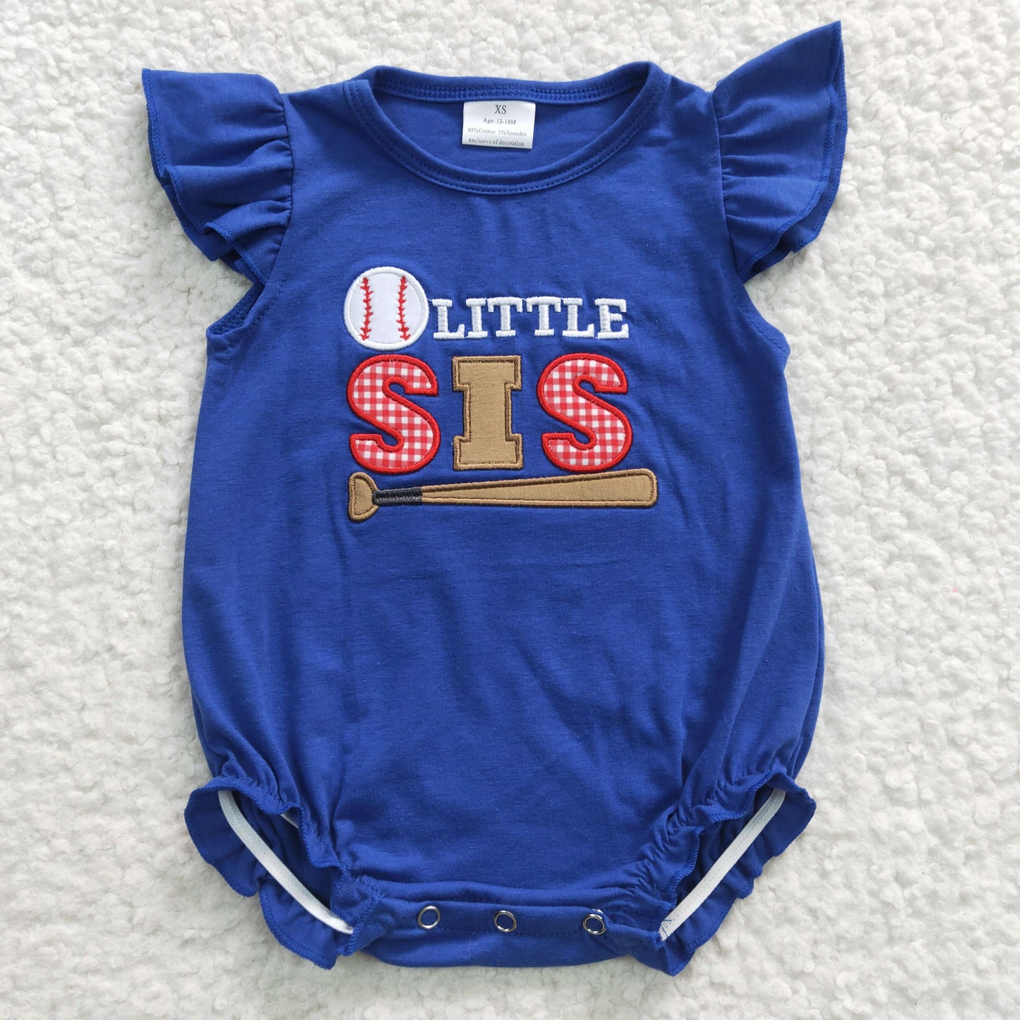 SR0290 Little Sis Baseball Romper