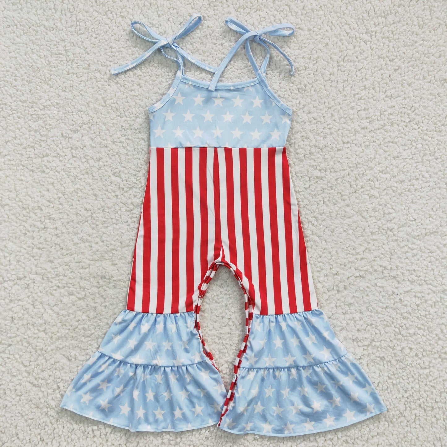 Sibling Toddler Girls 4th of July Popsicle Jumpsuit