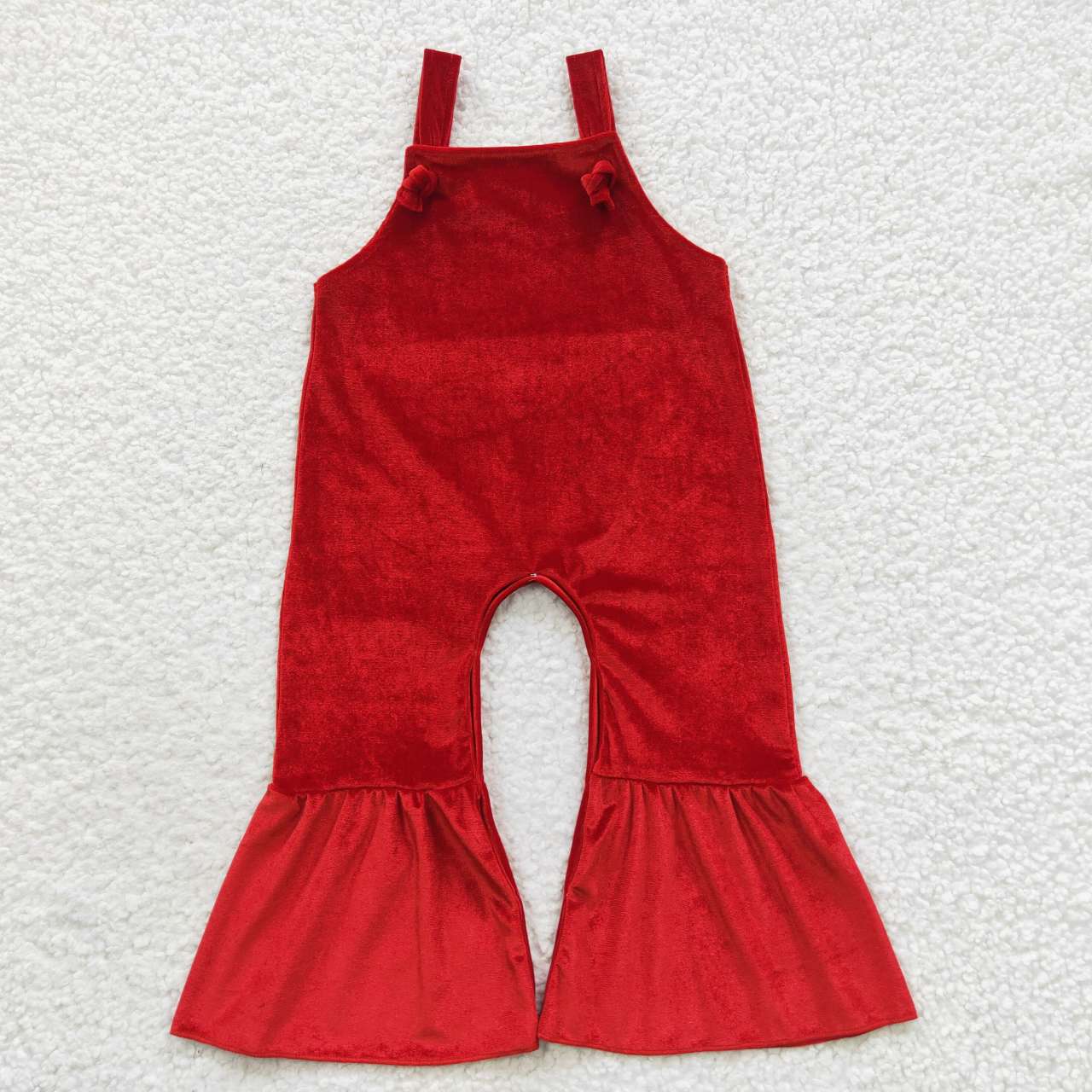 USA Shop Girls Red Color Velevet Jumpsuit