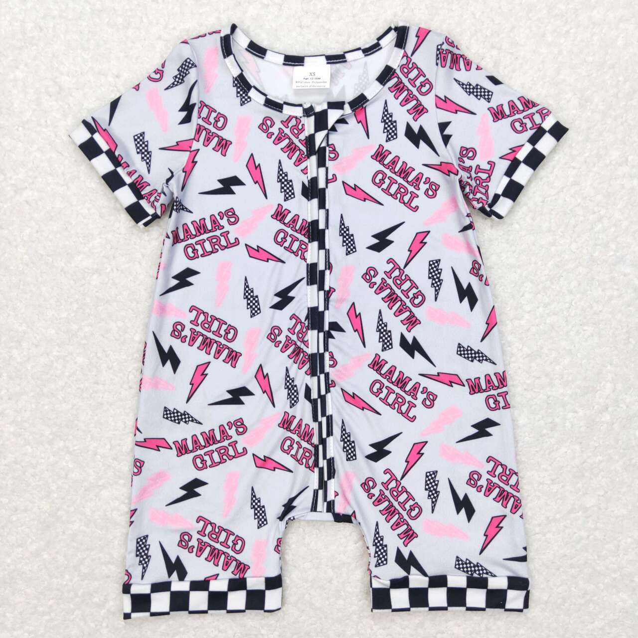 Baby Infant Boys Mama's Boy Zip Short Sleeve Rompers
