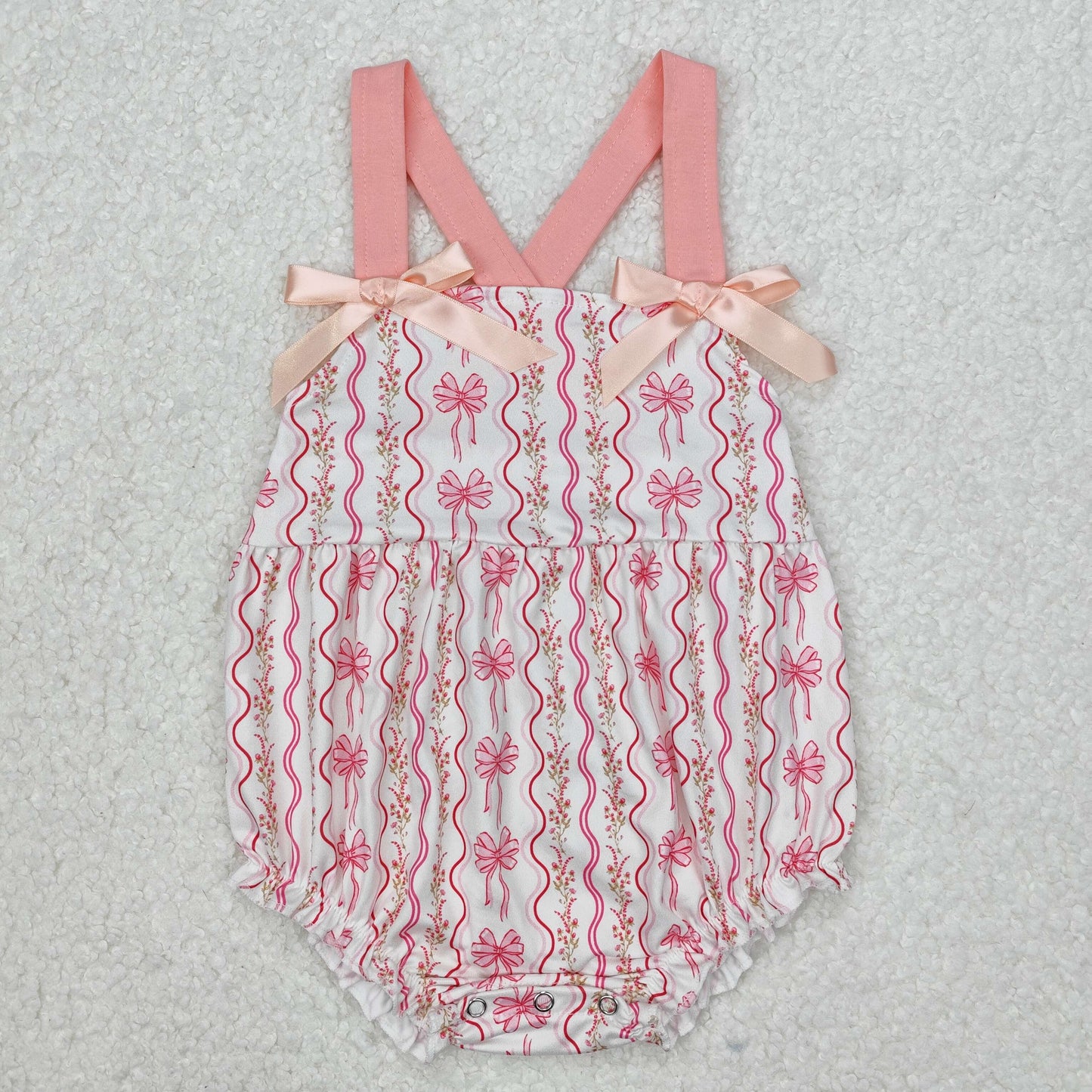 Toddler Girls Sister Sibling Clothes Pink Bow Floral Print