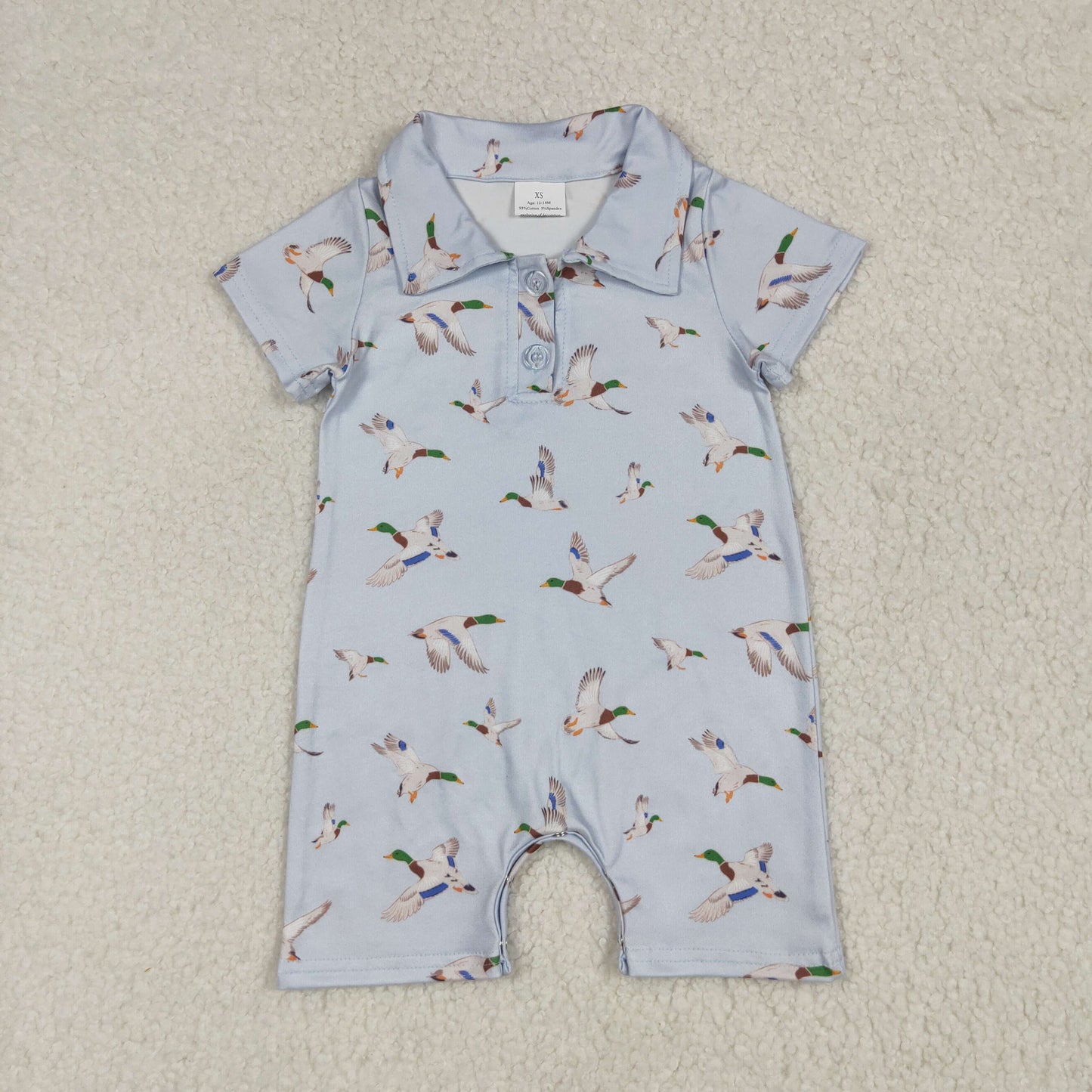 Sibling Toddler Boys Summer Mallard Duck Shirt Top Romper