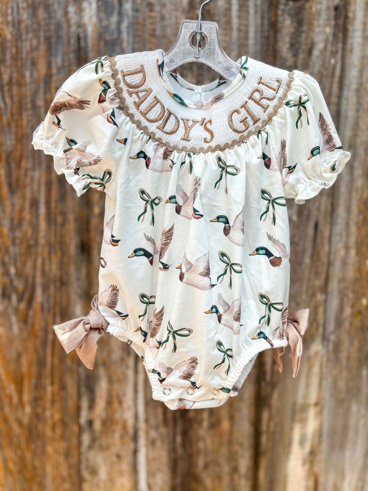 SR3346 Daddy's Girl Short Sleeve Duck Bubble Romper Preorder