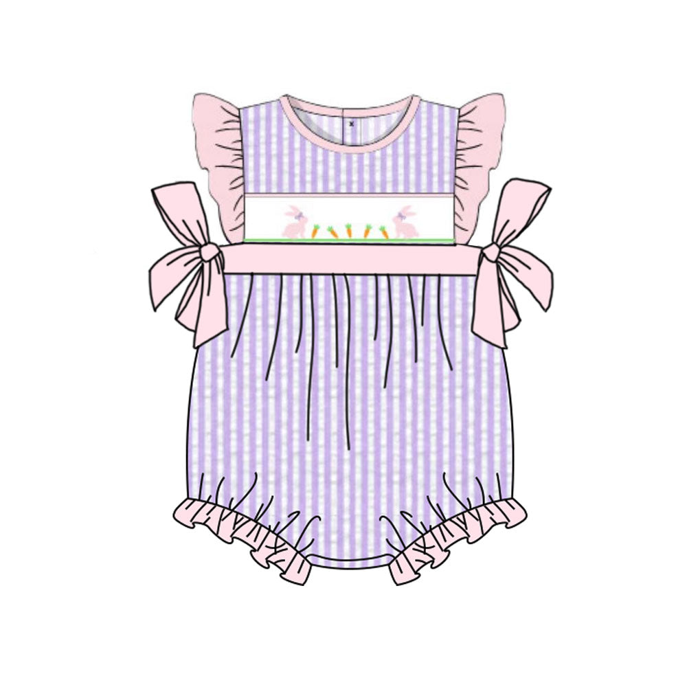 SR3646 babygirls easter buunny violet romper preorder