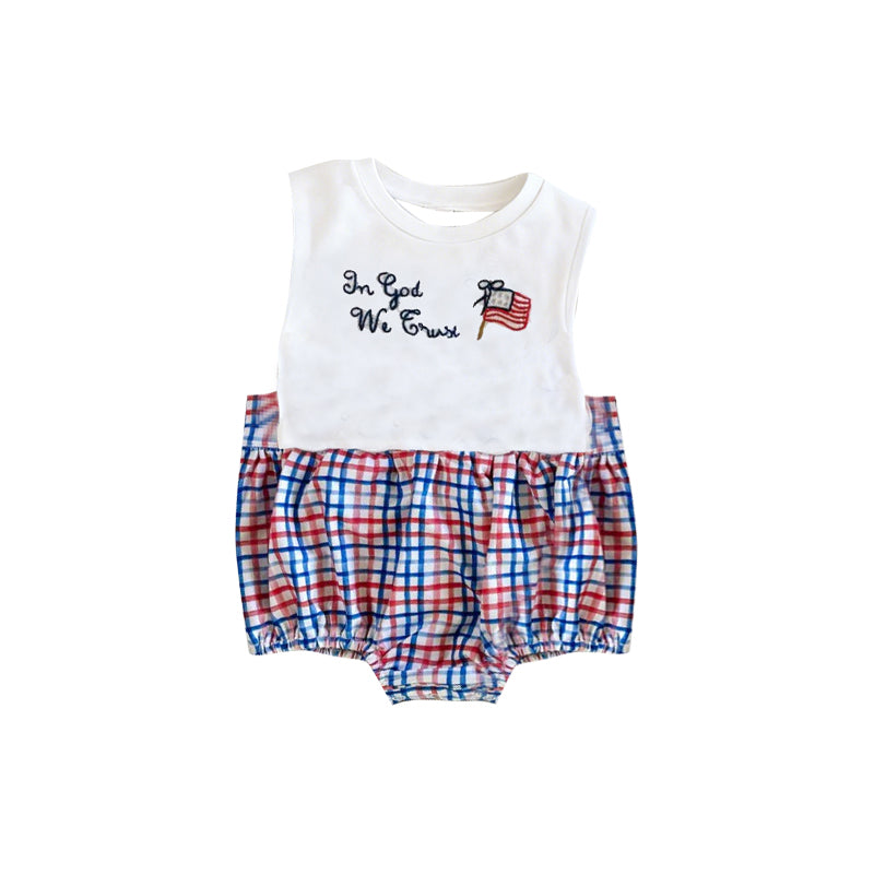 SR3650 July 4th baby boys romper preorder