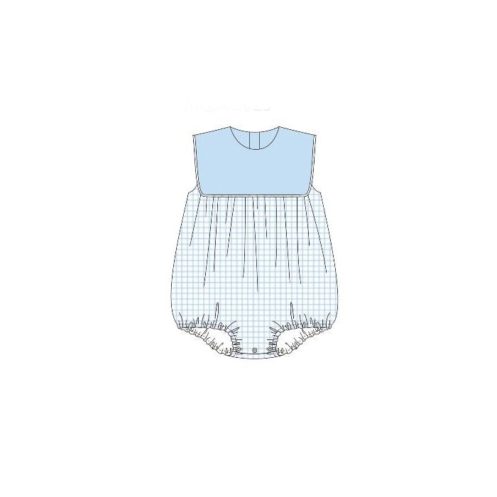 SR3751 Baby Boys Blue Gingham Romer preorder