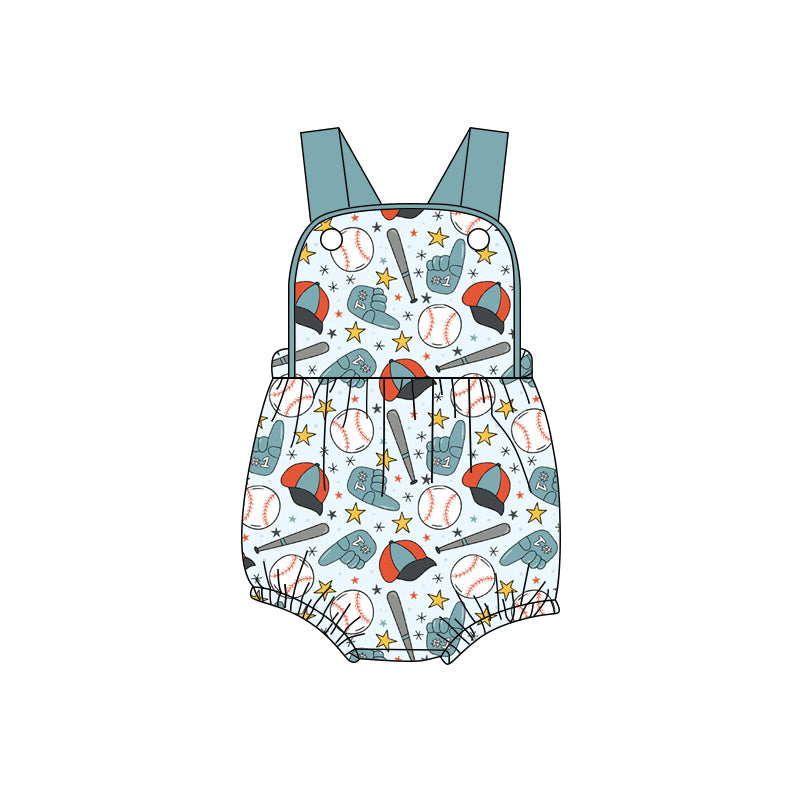 SR4034 Baby Girls Baseball Romper Preorder