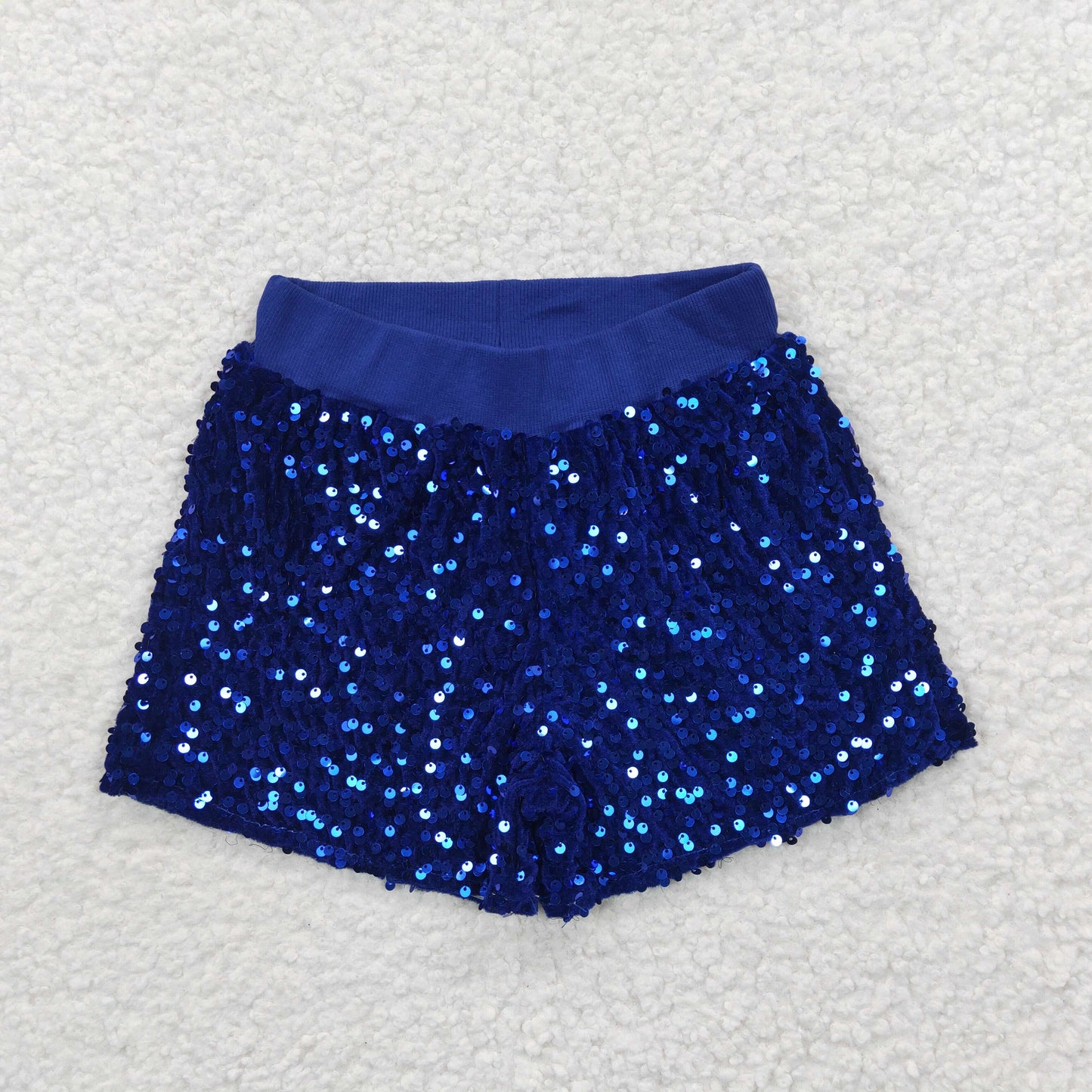USA Shop Baby Girls Blue Red Sequin Shorts