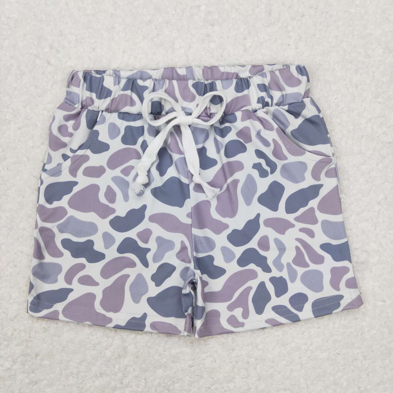 Grey Camo Mommy and Me Summer Western Shorts