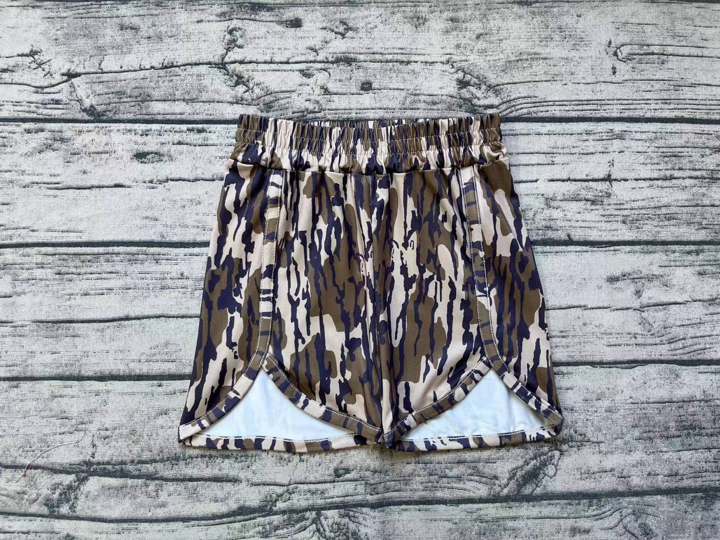 SS0360 Baby Girls Camo Shorts