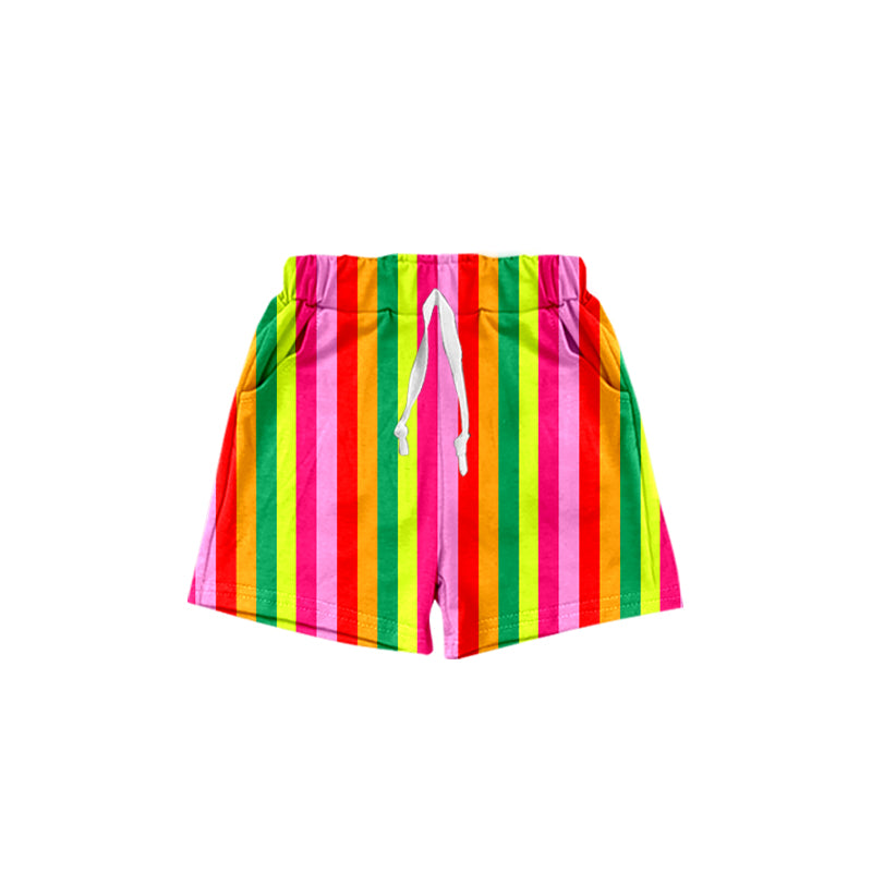 Baby Boys Colorful Stripe Pockets Shorts Preorder