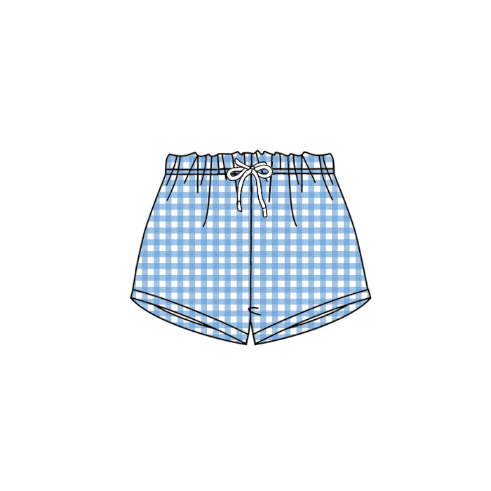Baby Boys Blue Plaid Summer Shorts