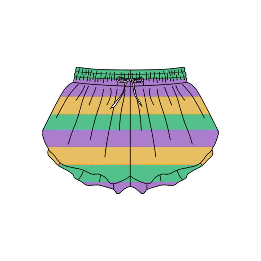 SS0706 Adult Women Mardi Gras Active Shorts Preorder