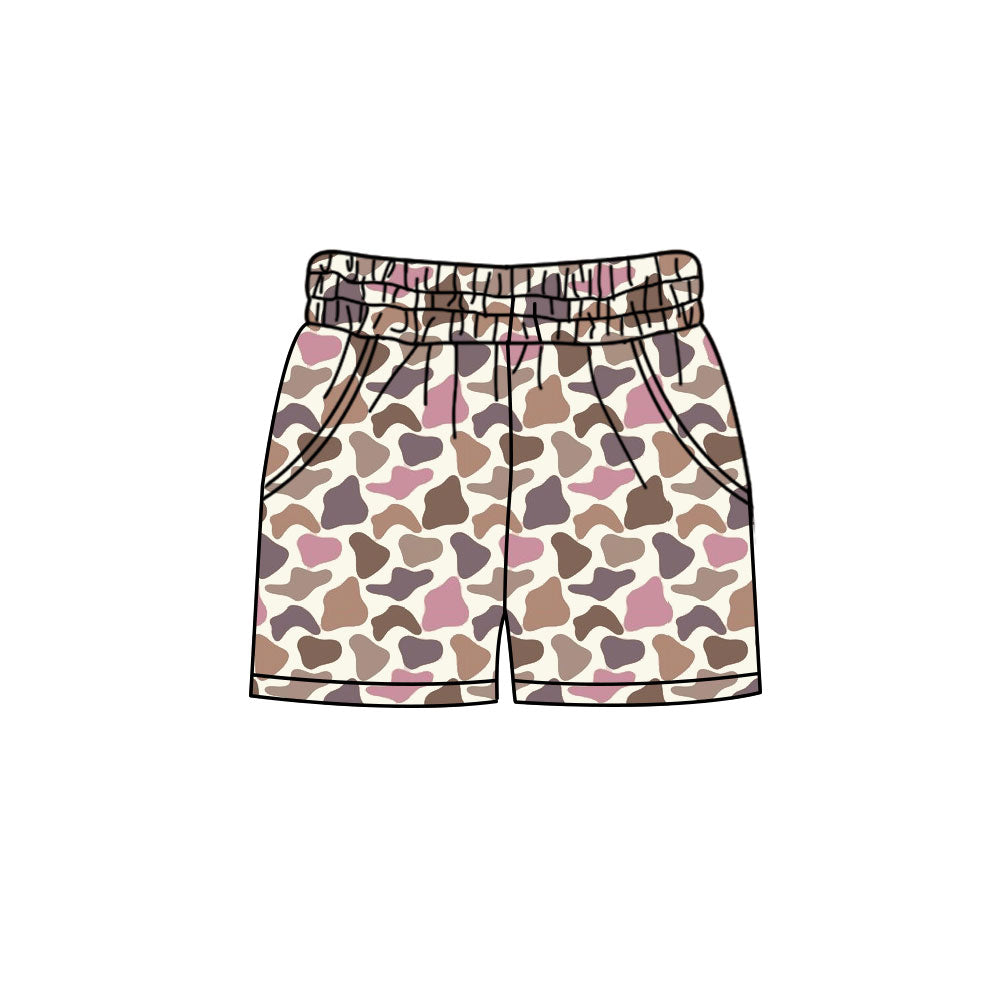 SS0756 Adult size women brown pink shorts with pocket preorder
