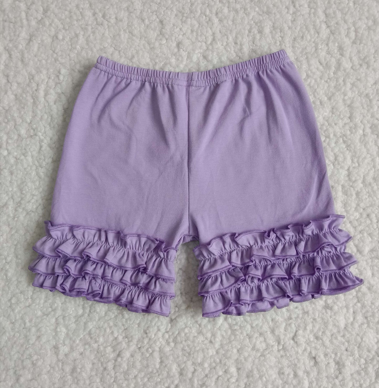 Lavender Solid Color Soft Cotton Icing Shorts