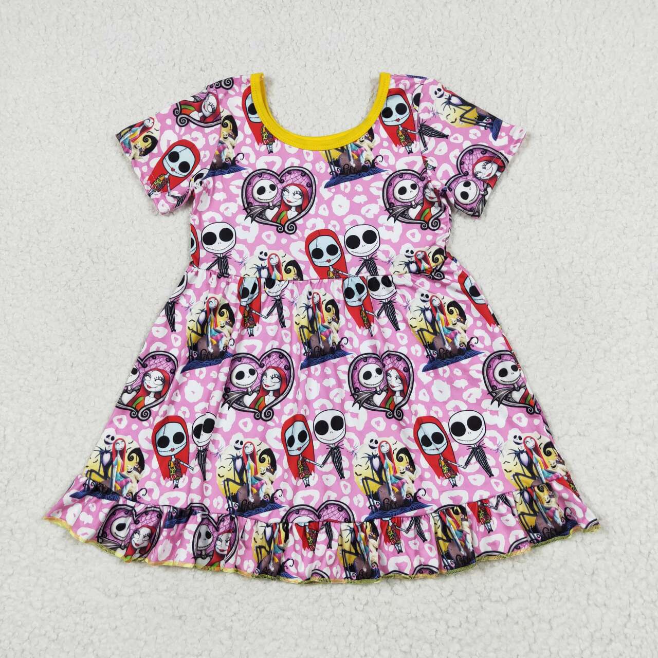 Baby Girls Halloween Short Sleeve Cartoon Dress