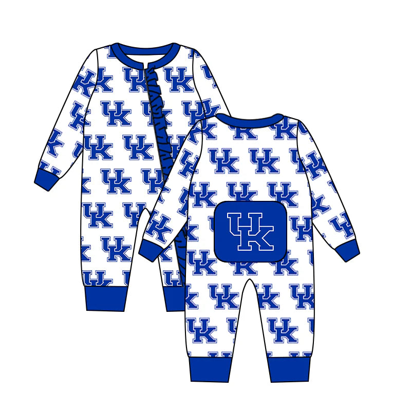 Baby Girls Team Blue UK Long Sleeve Zip Rompers preorder 5 MOQ