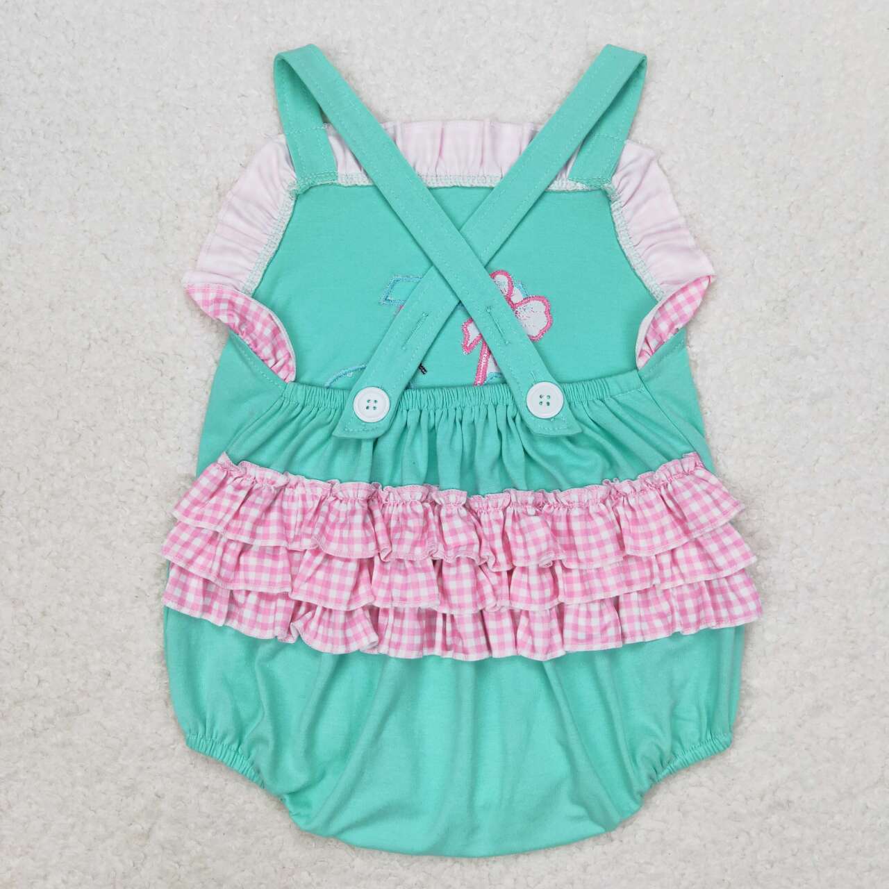 Newborn Baby Girls Embroidery Golf Bubble Romper