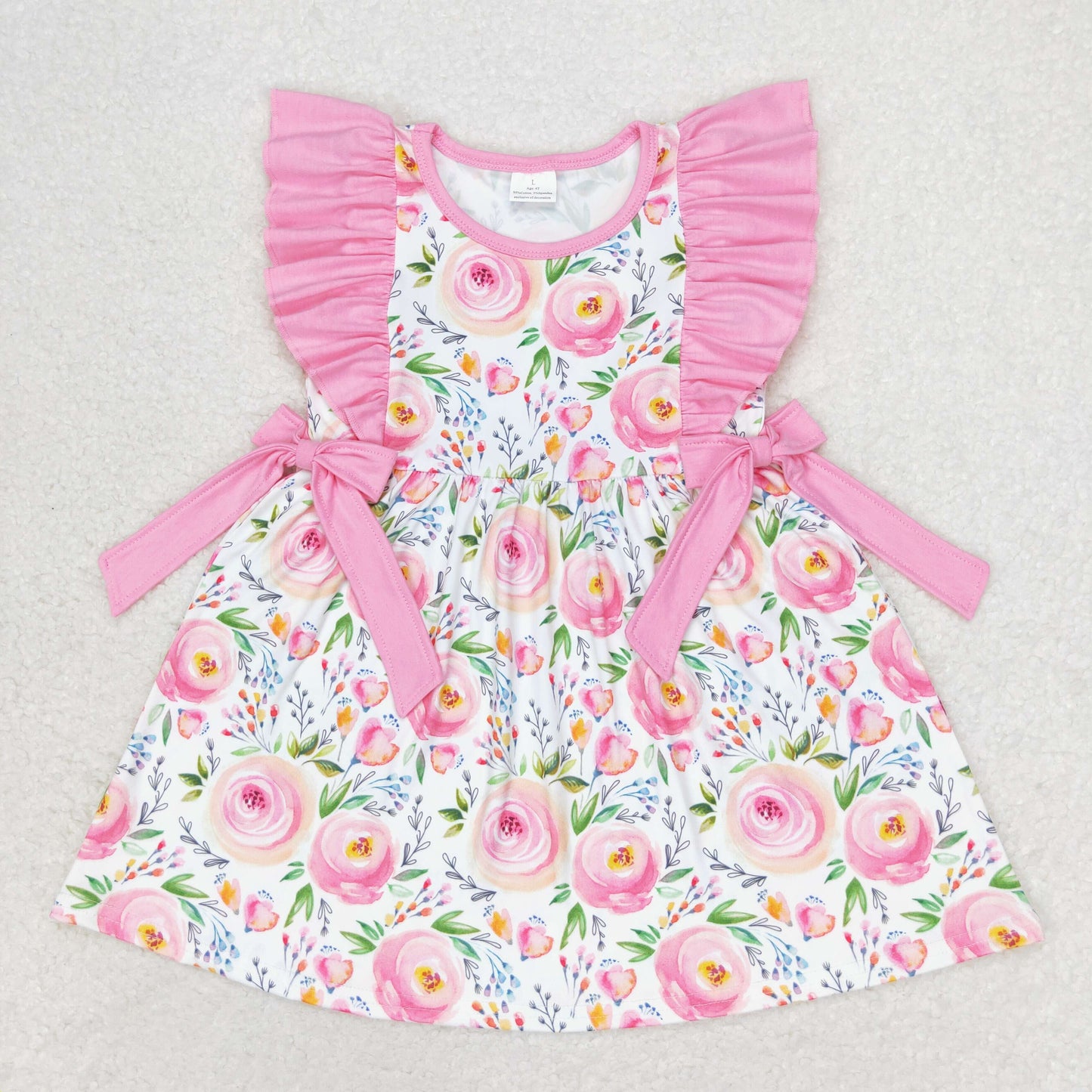 GSD1070 Baby Girls Pink Flower Dress