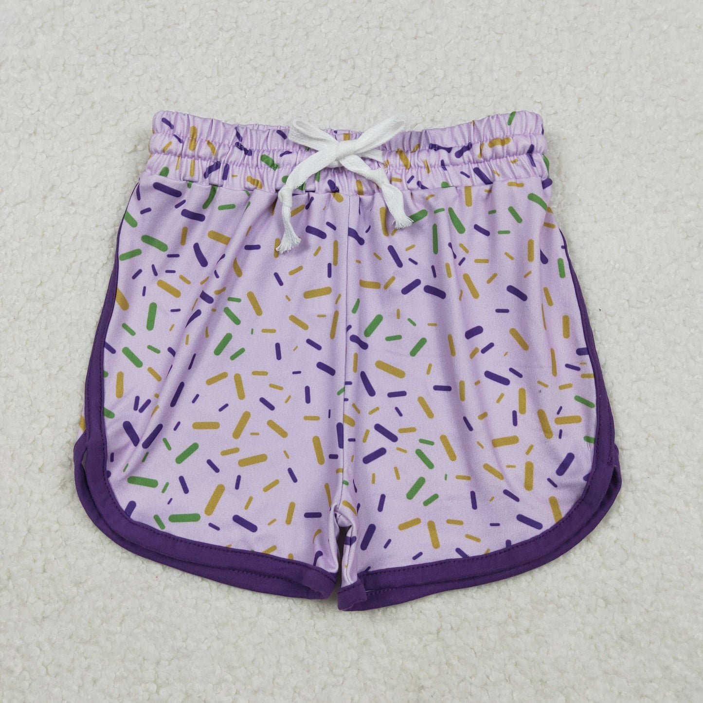 Baby Girls Mardi Gras Violet Sprinkles Shorts