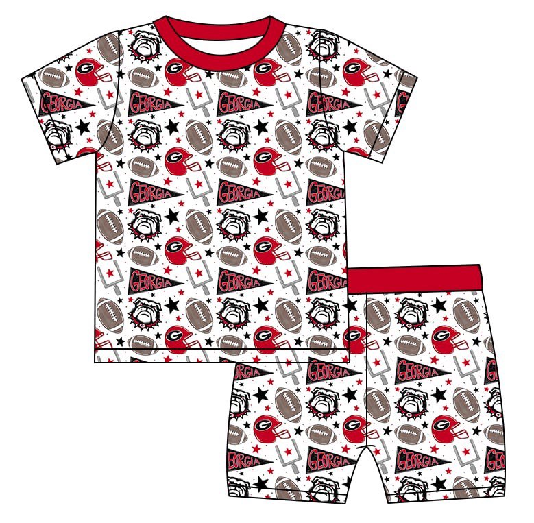 Baby Boys Sport Team Georgia Shorts Pajama Set Preorder 3 MOQ