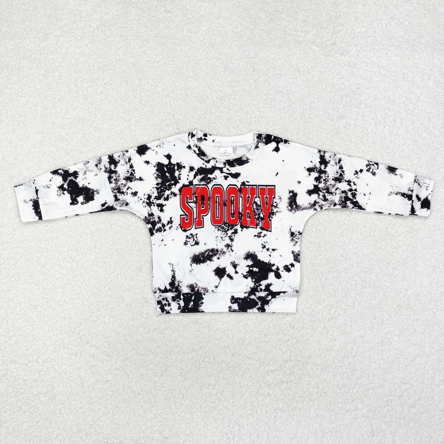 Baby Girls Spooky Tie Dye Long Sleeve Top