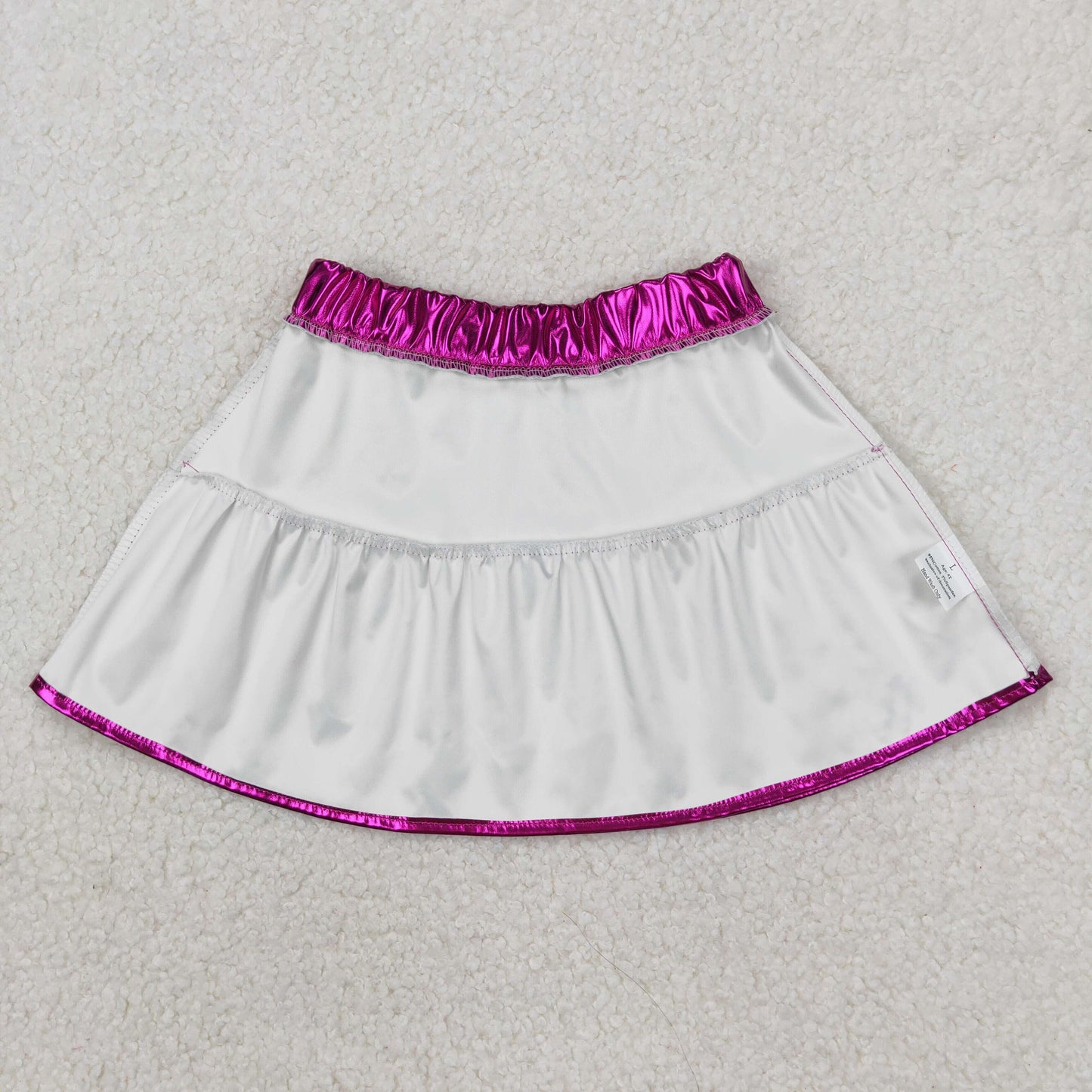 GLK0039 Baby Girls Hot Pink Leather Skirt