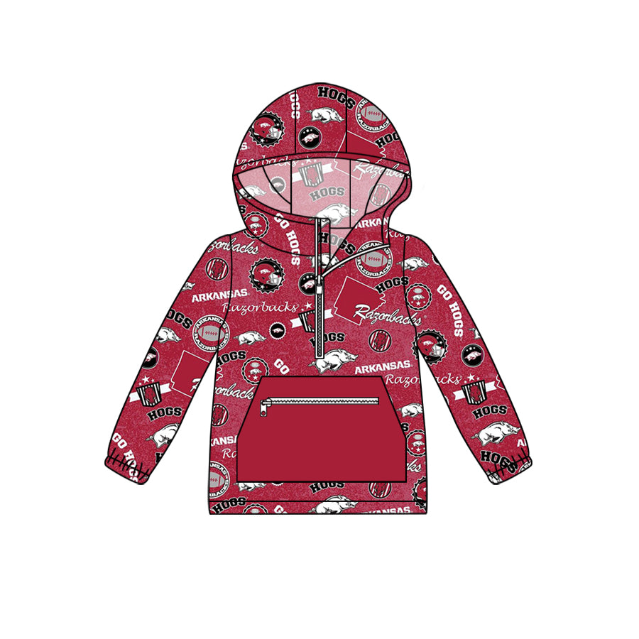 Baby Boys Sport Team Arkansas Hoodie Top Preorder 3 MOQ