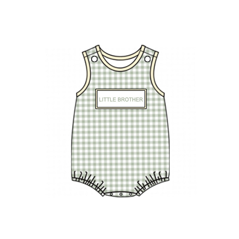 Little Brother Gingham Bubble Romper Dealine Time : 5th Aug