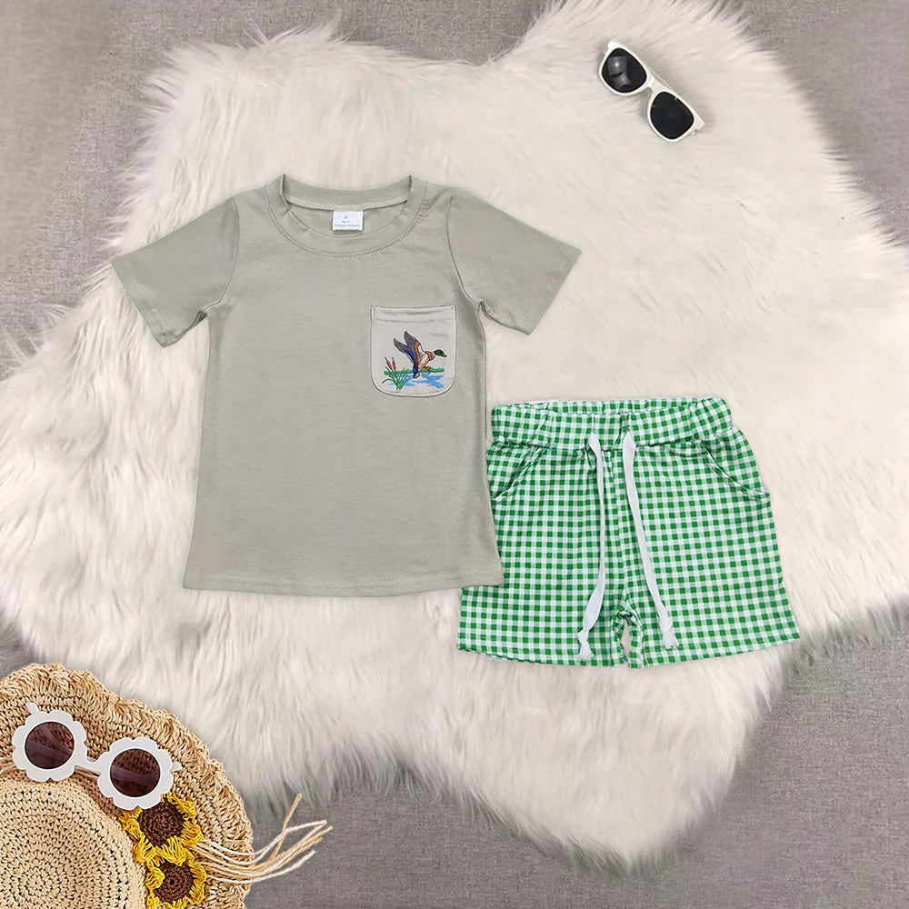 Sibling Baby Boys Mallard Duck Shorts Set