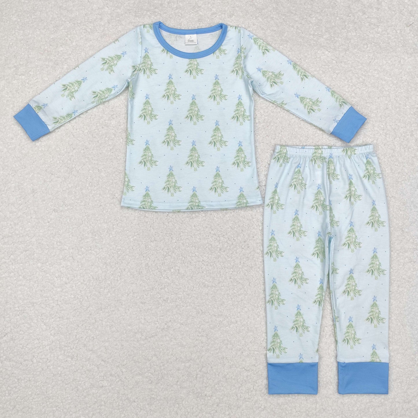 Baby Boys Christmas Tree Bamboo Pajama Set