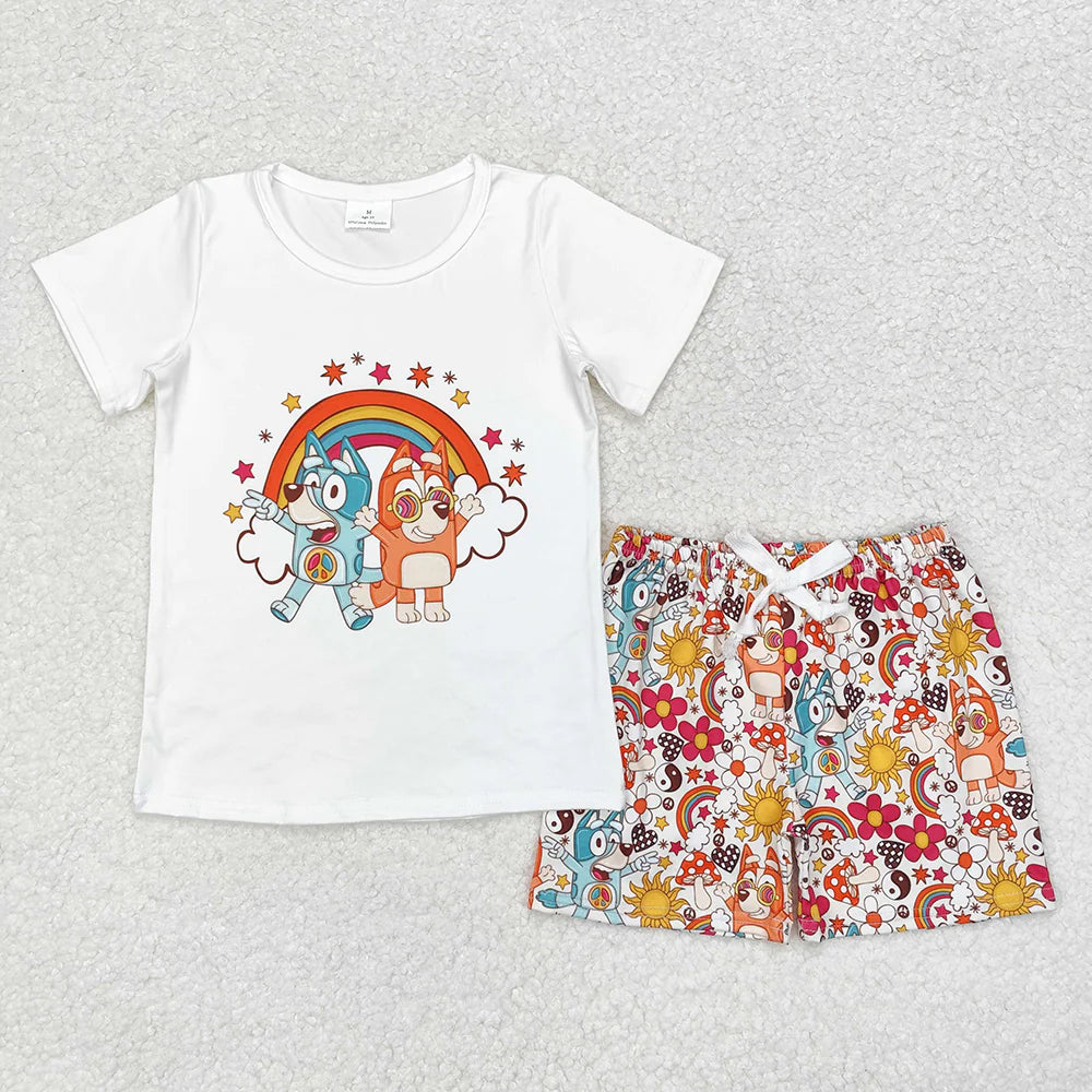 GSSO0512 Baby Girls Cartoon Shorts Set