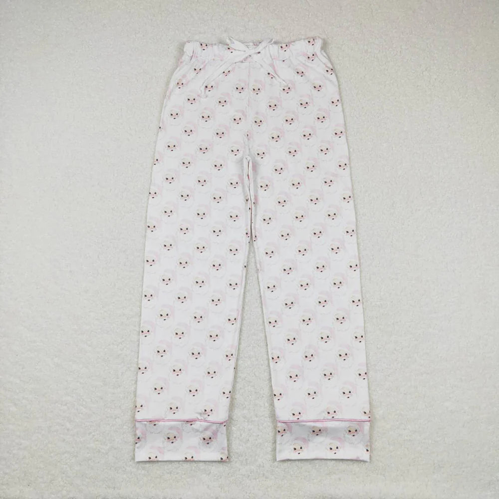 P0269 Adult Women Chrismtas Pink Santa Pajama Pants