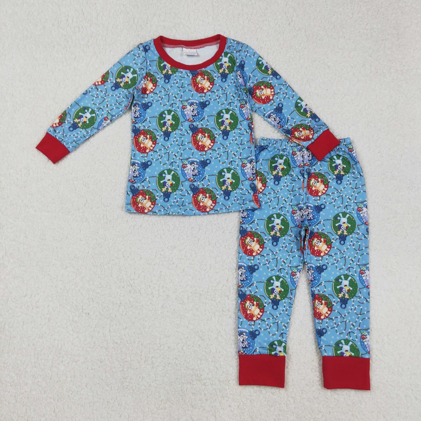 Baby Boys Christmas Cartoon Dog Pajama Set