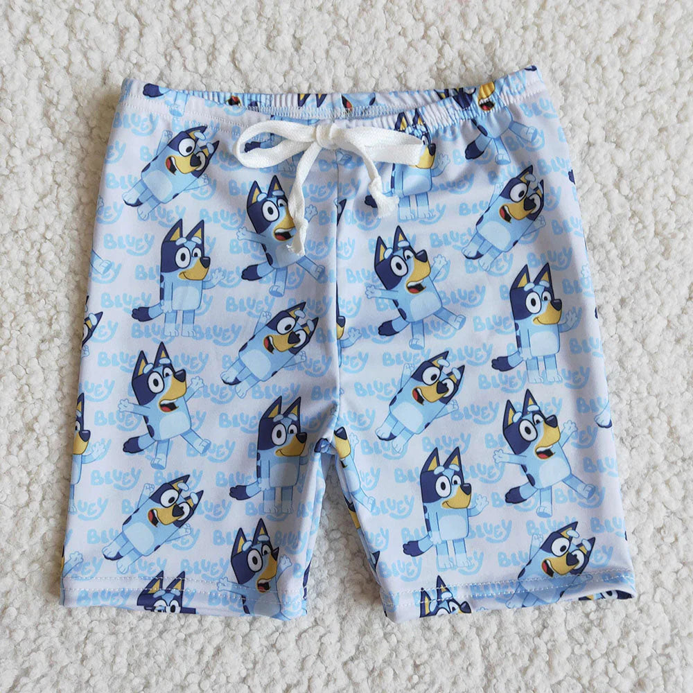 Baby boys cartoon dog trunk swimsuits