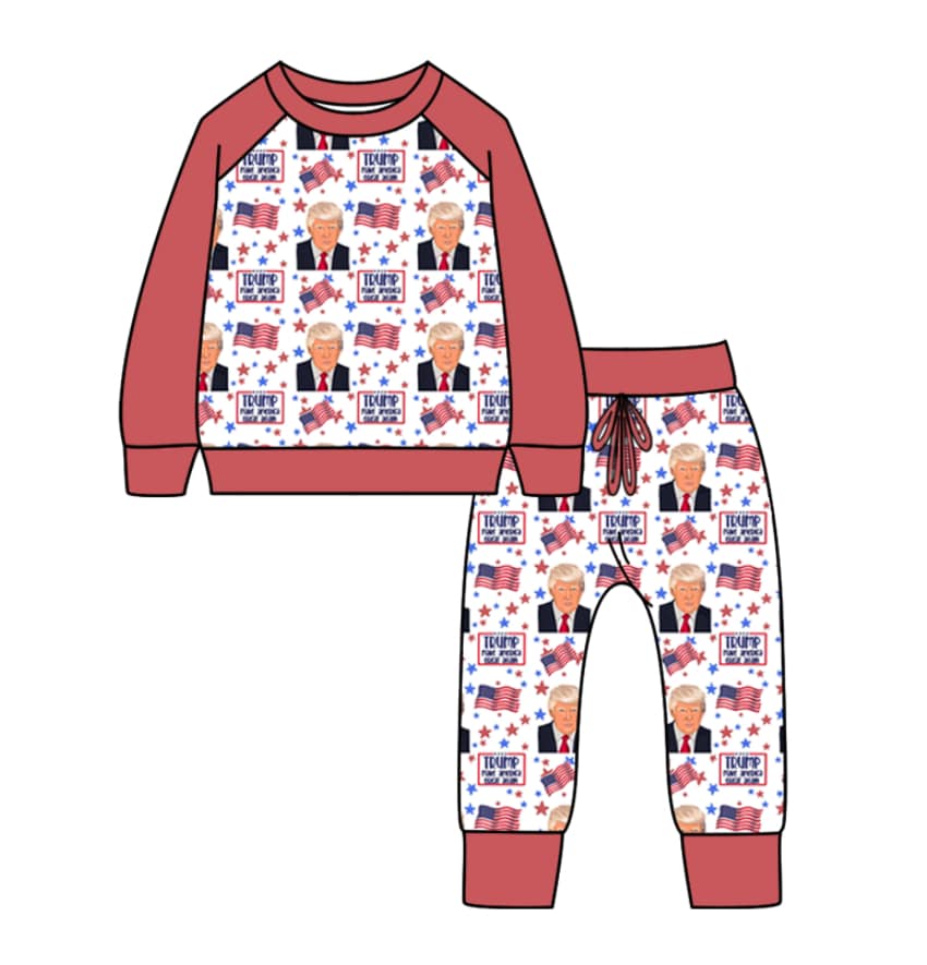 Baby Boys Trump Long Sleeve Jogger Set Preorder 5 MOQ