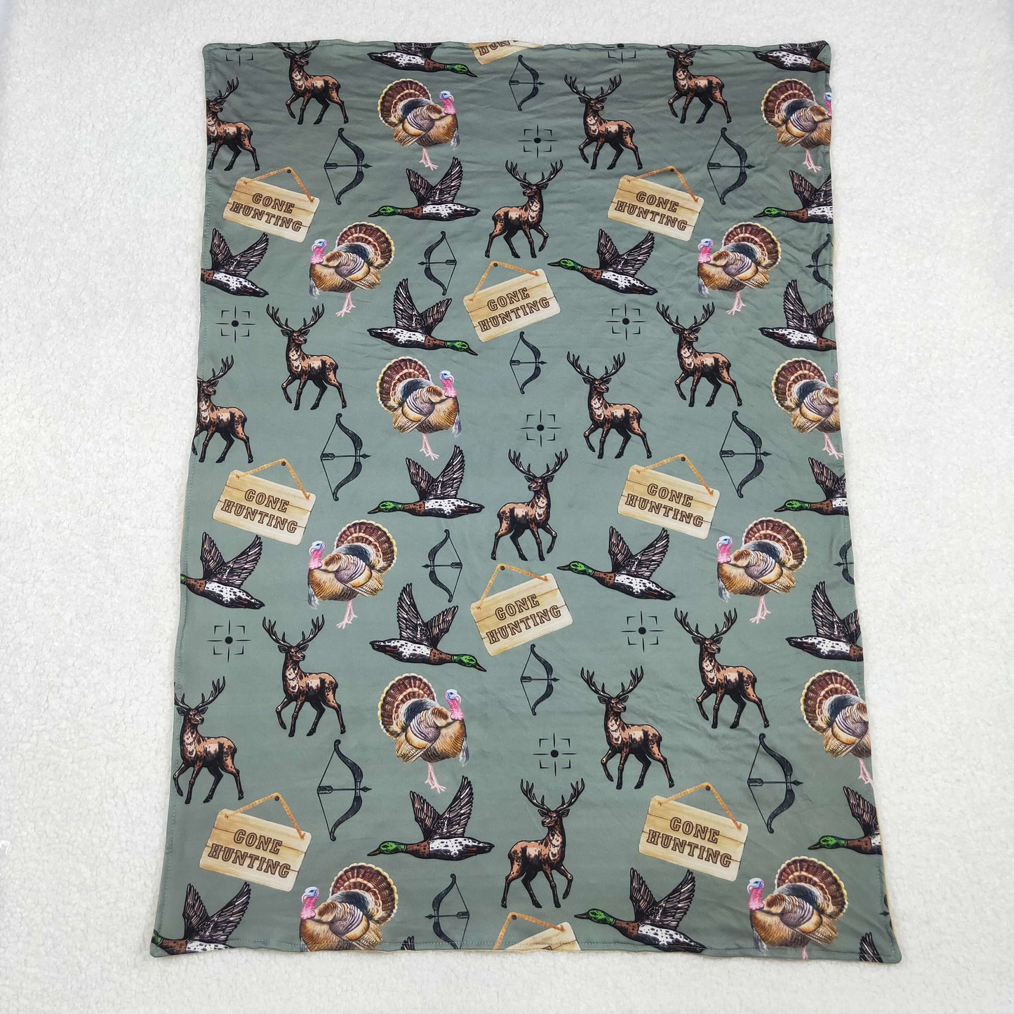 Baby Hunting Mallard Duck Deer Blanket