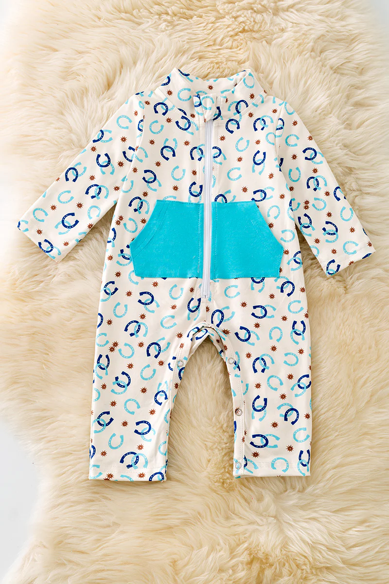 Preorder Baby Boys Western Zippy Romper 5 MOQ