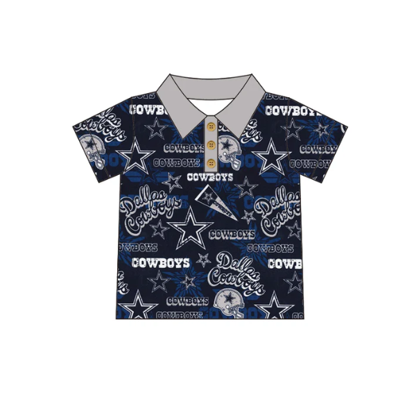 Baby Boys Sport Team Cowboys Short Sleeve Polo Top Deadline :23 th Sept