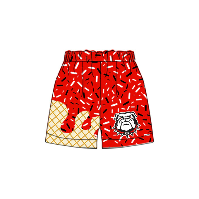 Preorder 5 MOQ,Baby Boys Georgia Bulldog Team Shorts Bottoms
