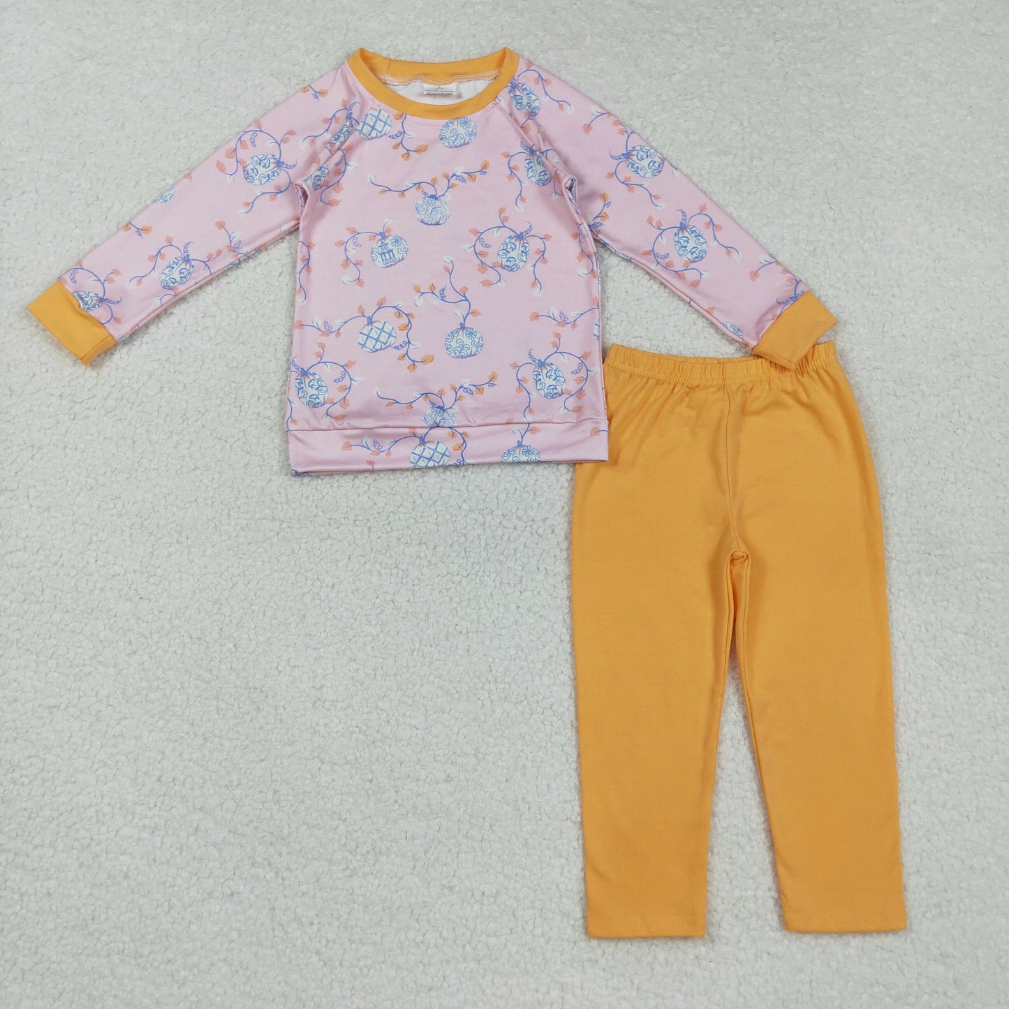 Baby Girls Fall Pumpkin Pajama Set